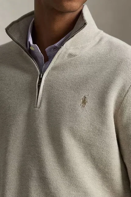 Свитер мужской хлопковый Polo Ralph Lauren, зеленый — фото 4