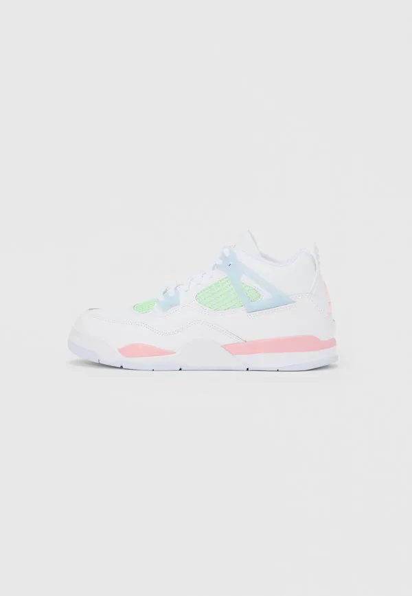 Кроссовки jordan 4 retro унисекс с высоким верхом Jordan, White/Soft Pink/Half Blue/Vapor Green
