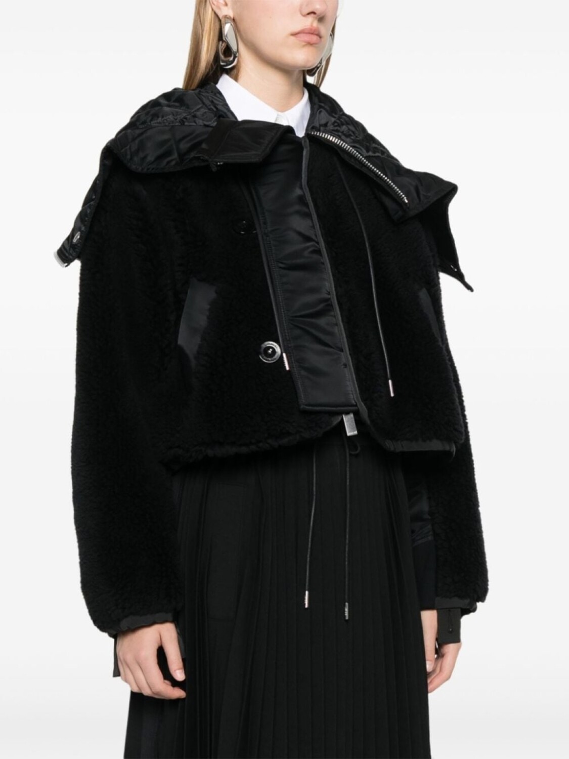 

Sacai флисовая куртка, черный