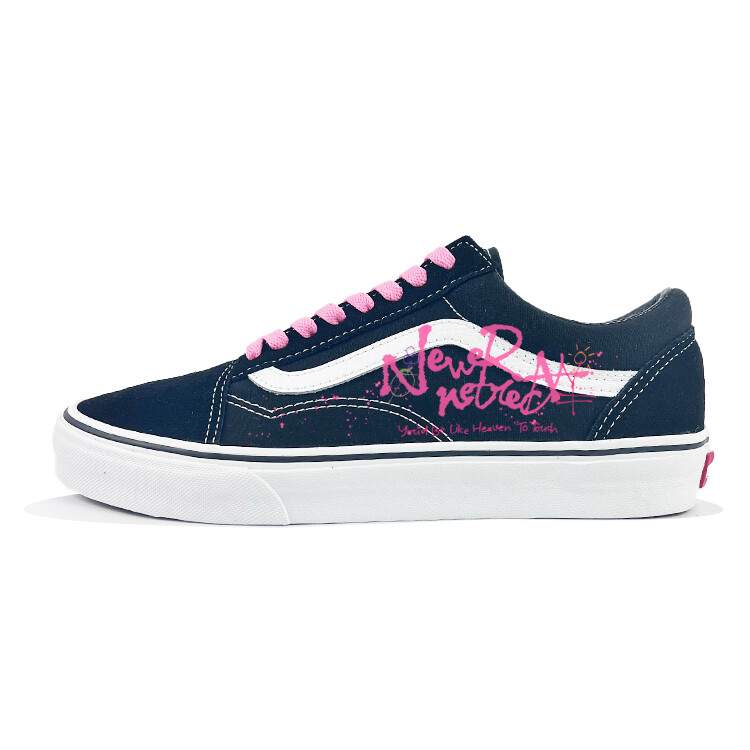 

Кроссовки Vans Old Skool Skateboarding Shoes Unisex Low-top Blue, синий/белый/розовый