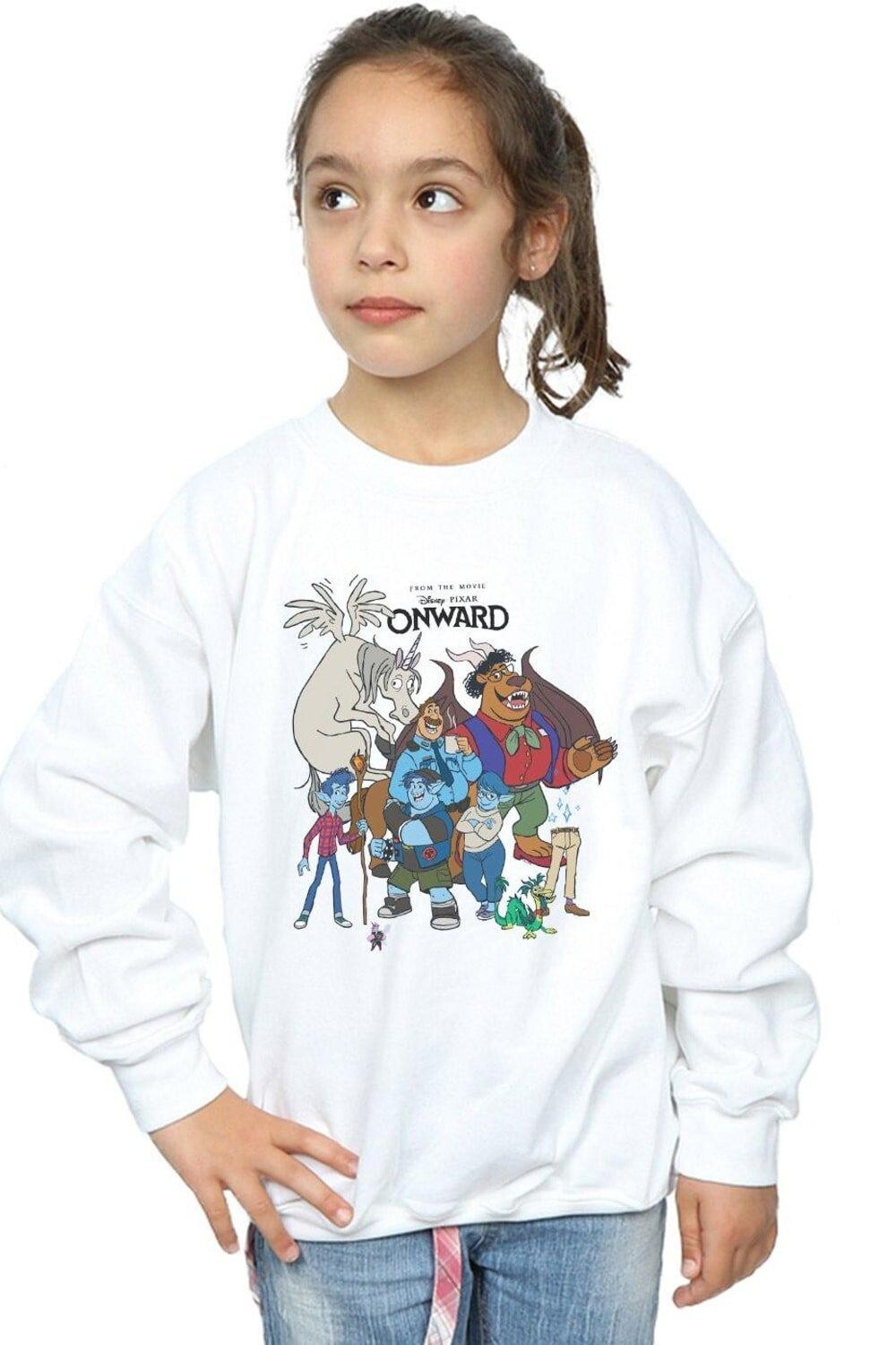 

Толстовка с коллажем «Вперед» Disney, белый