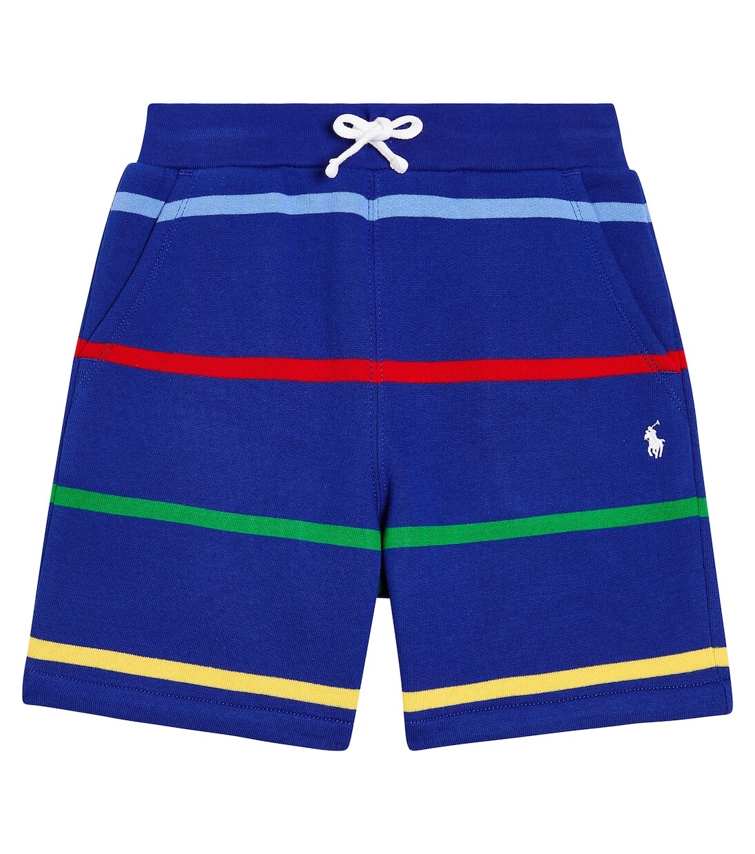 

Шорты из флиса с принтом Polo Ralph Lauren Kids, синий