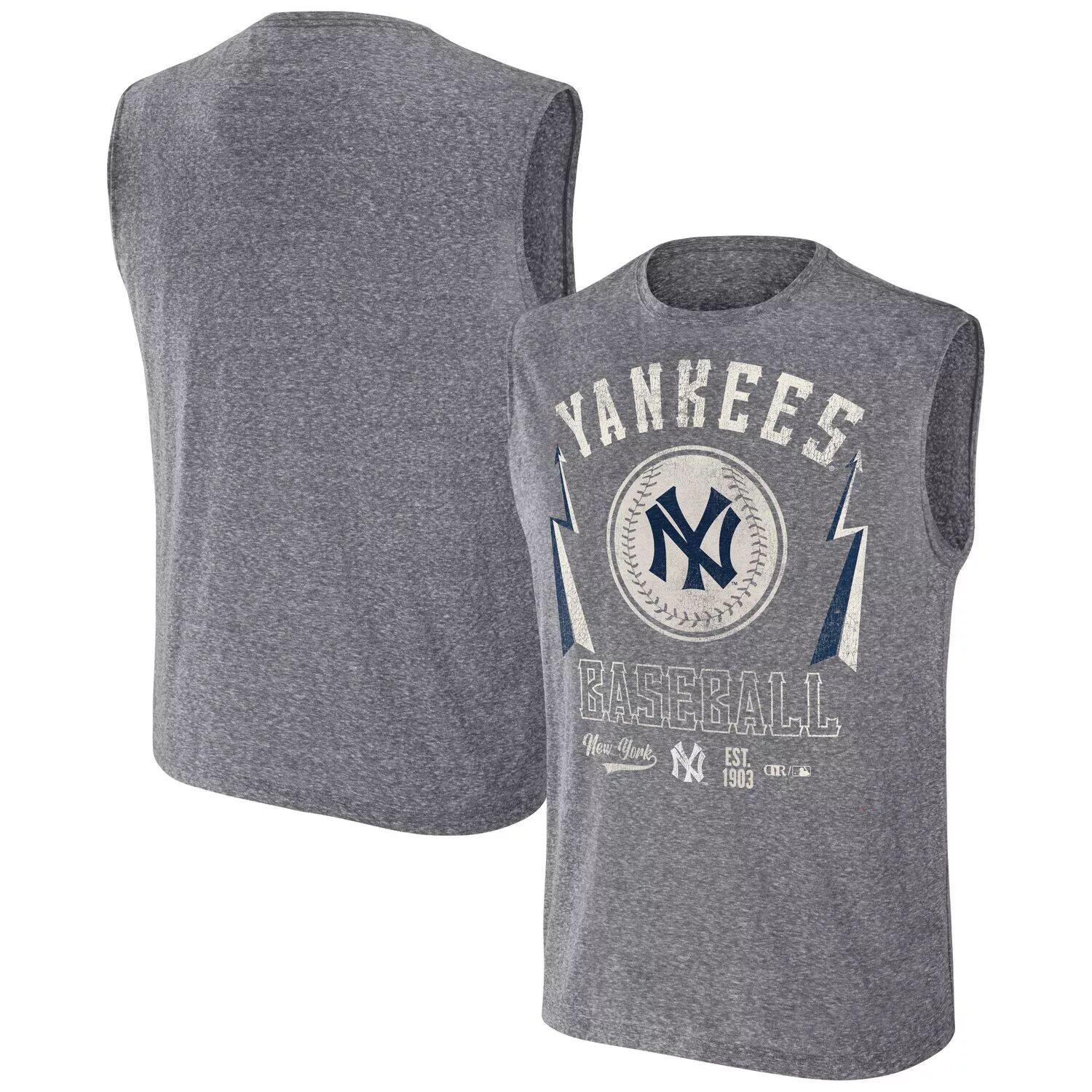 

Мужская футболка Darius Rucker Collection от Fanatics Charcoal New York Yankees Muscle Tank Top