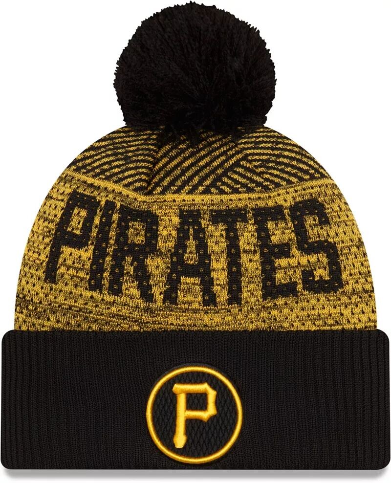 

Мужская черная вязаная шапка New Era Pittsburgh Pirates Authentic Collection