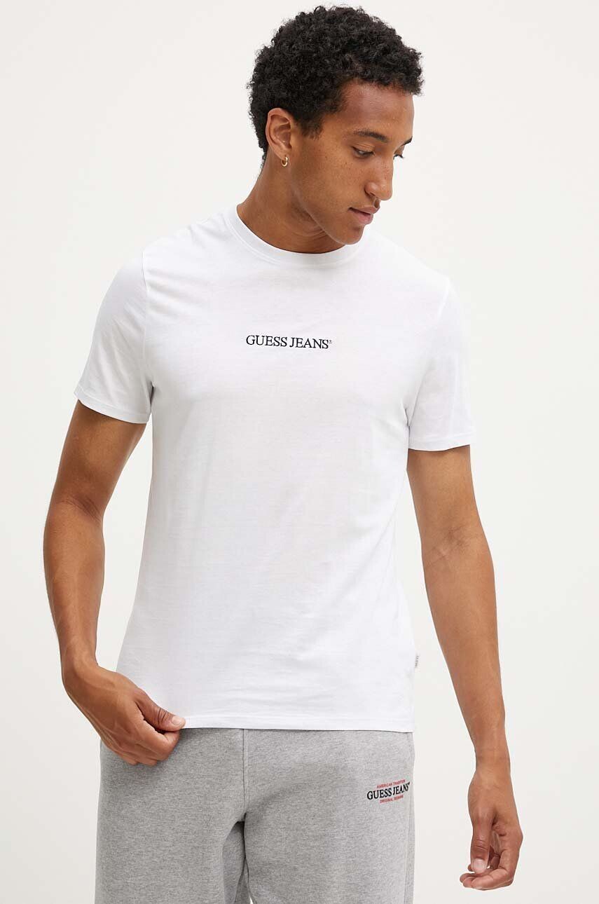 

Хлопковая футболка Guess Jeans, белый
