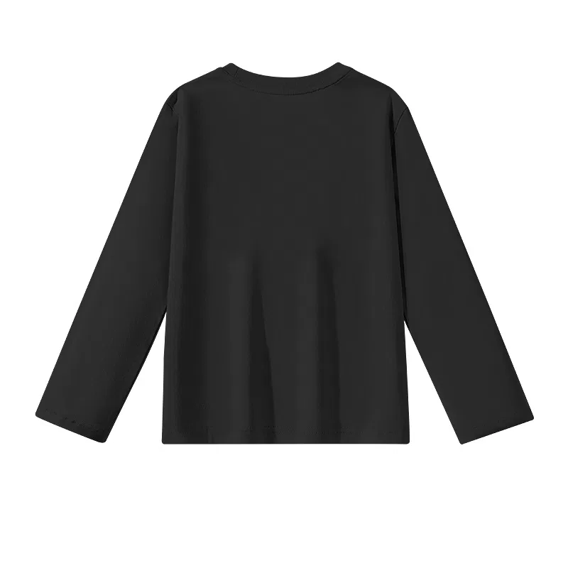 Футболка детская с принтом PEAK Black/PK Label White — фото 3