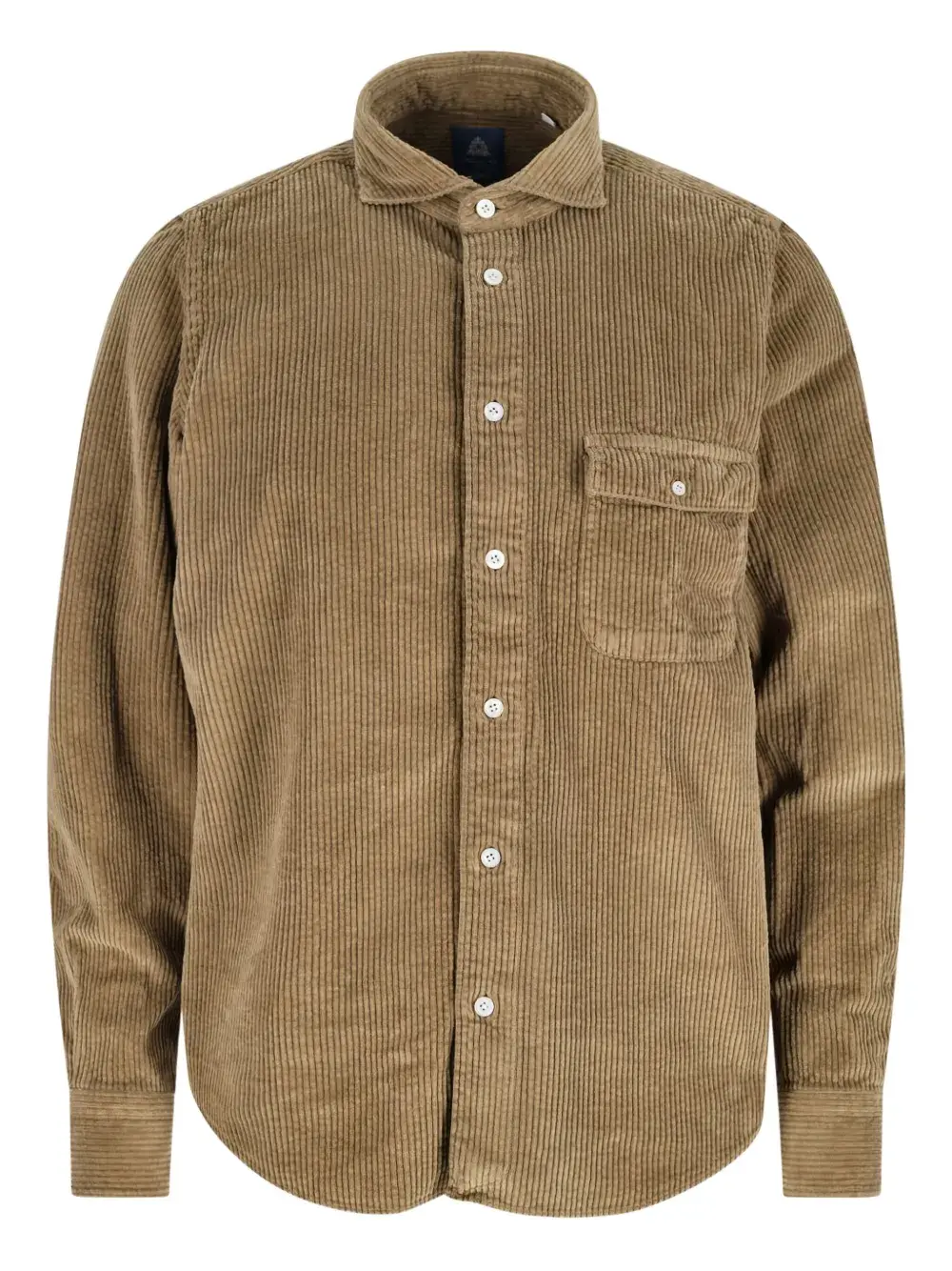 

Вельветовая рубашка Salina с карманом Finamore 1925 Napoli, коричневый