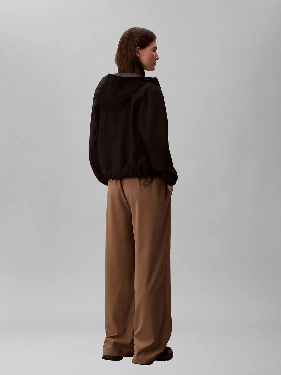 Широкие брюки Calvin Klein Commuter коричневого цвета — фото 4