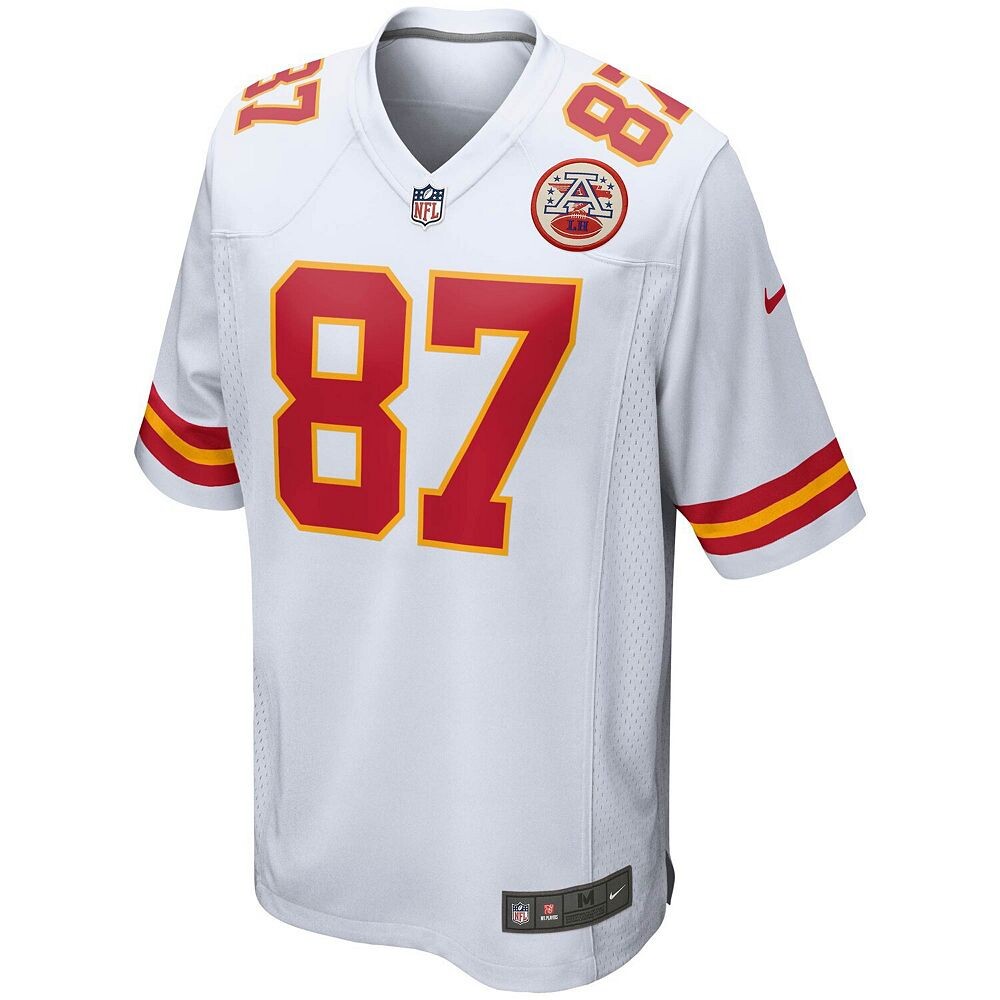Молодежная футболка Nike Travis Kelce White Kansas City Chiefs Game, цвет Chf White — фото 3
