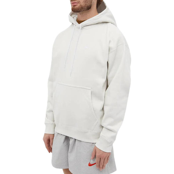 Толстовка Nike Solo Swoosh Men's Fleece Hoodie 'White', белый — фото 2
