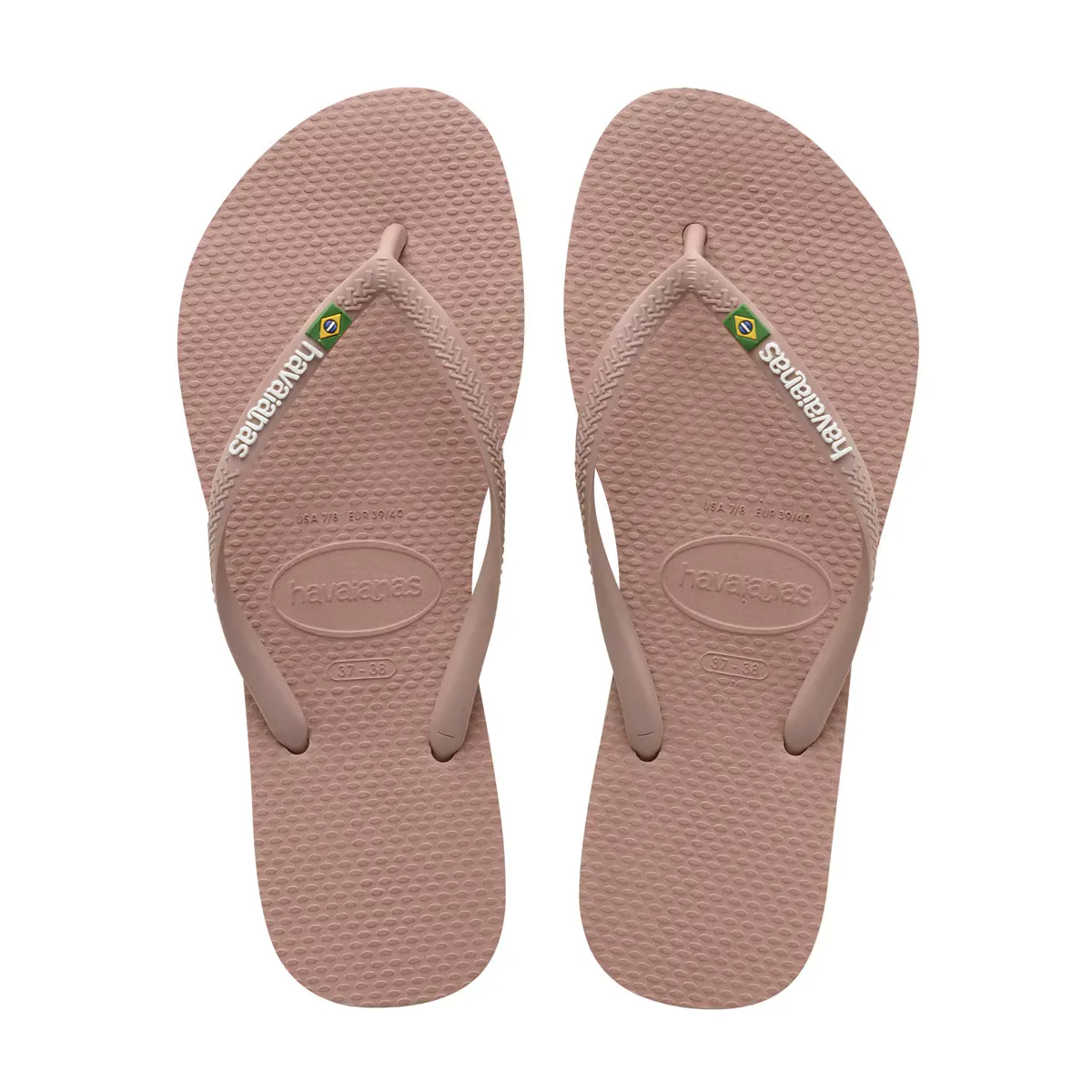 Женские узкие вьетнамки с логотипом Brasil Havaianas, розовый