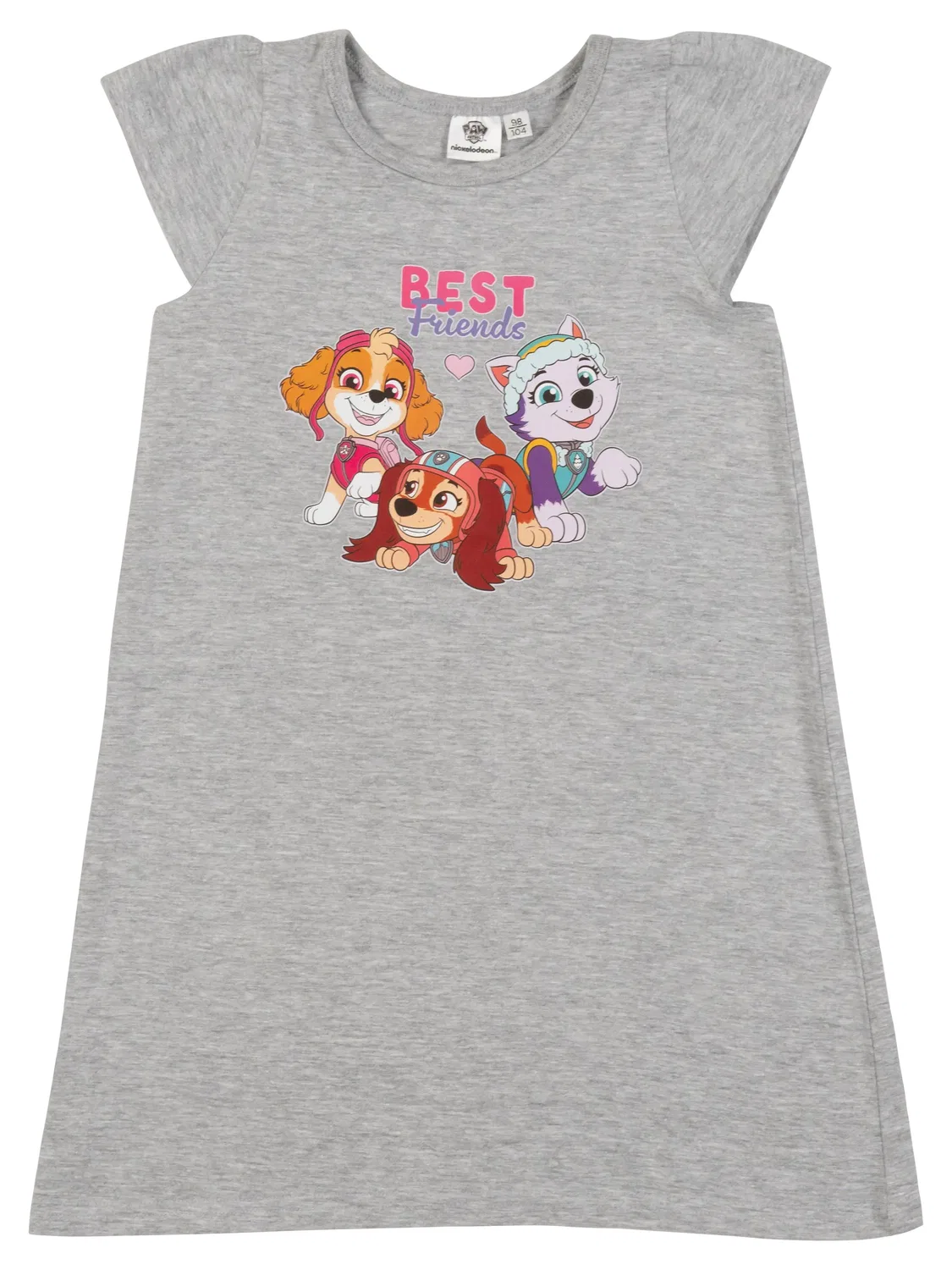 Платье с короткими рукавами Paw Patrol, серый — фото 2