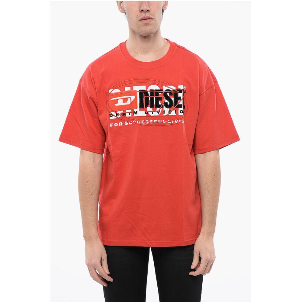 

RED TAG Однотонная футболка T-BOXT с круглым вырезом и вышивкой Diesel, Red