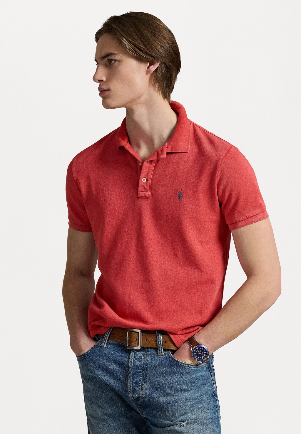 

Рубашка поло CUSTOM SLIM FIT SPA TERRY POLO Polo Ralph Lauren, красный