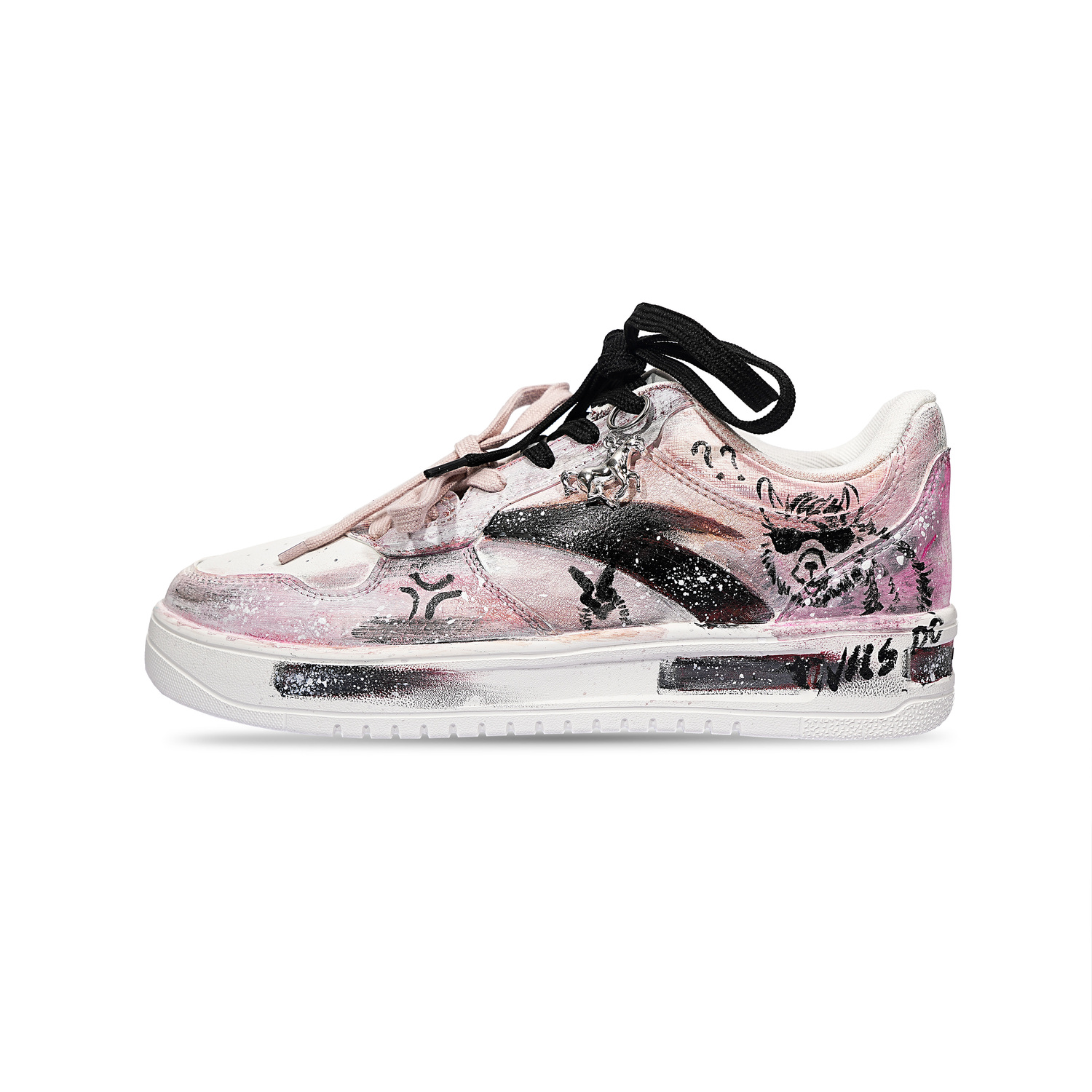 

Легкоскользящие, амортизирующие, износостойкие низкие кроссовки для скейтбординга, унисекс Anta, черный розовый