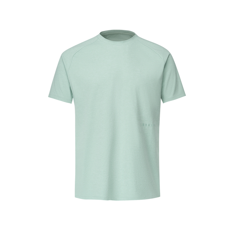 

Мужские футболки Dualis с круглым вырезом, умеренным прямым кроем Descente, mt-mint