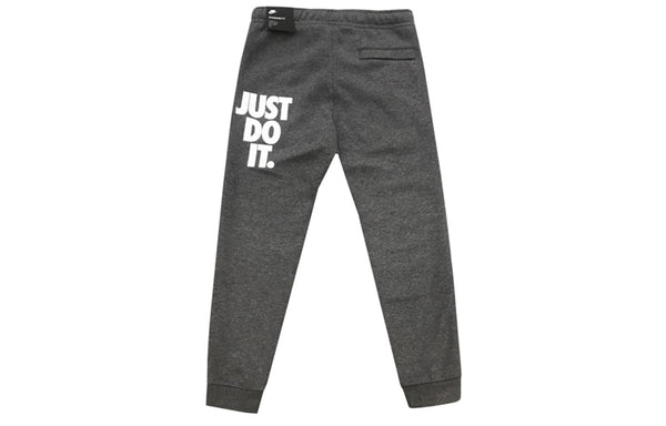 Брюки alphabet fleece lined stay warm knit sports pants gray Nike, серый — фото 2