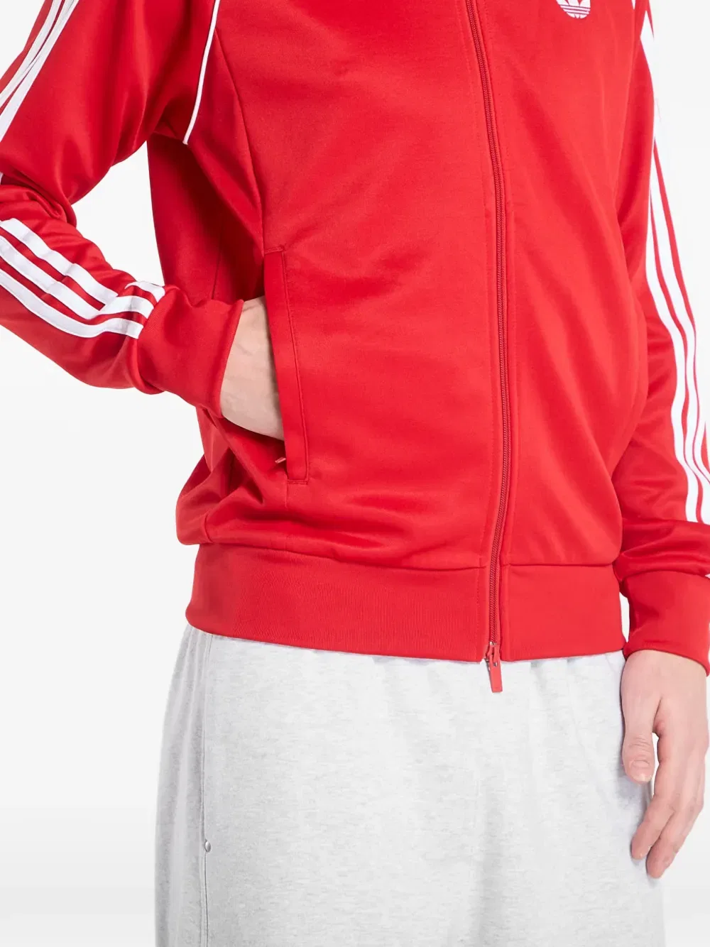 Куртка на молнии Sst Adidas, красный — фото 4