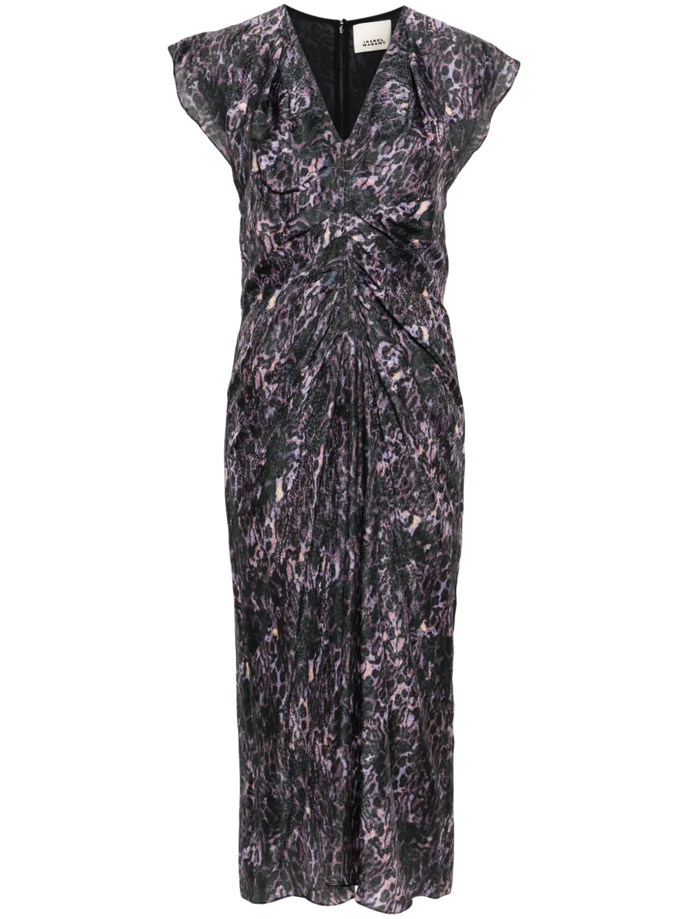 

Платье миди Lyndsay с графичным принтом Isabel Marant, фиолетовый