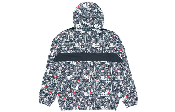 Куртка adidas neo Graffiti Printed Sports Jacket Men's Black, черный — фото 2