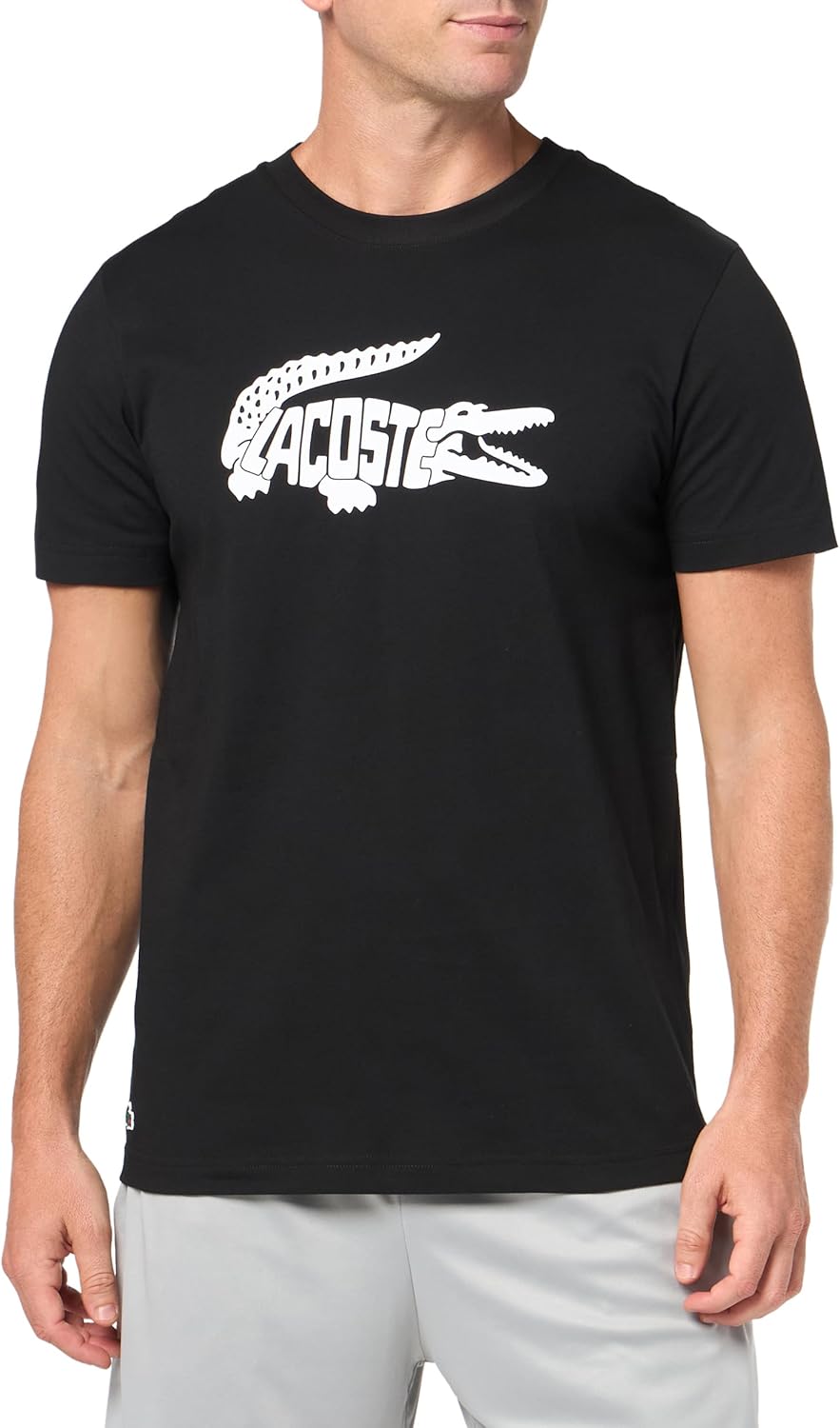 

Мужская спортивная футболка Lacoste Ultra Dry с принтом, Black/White