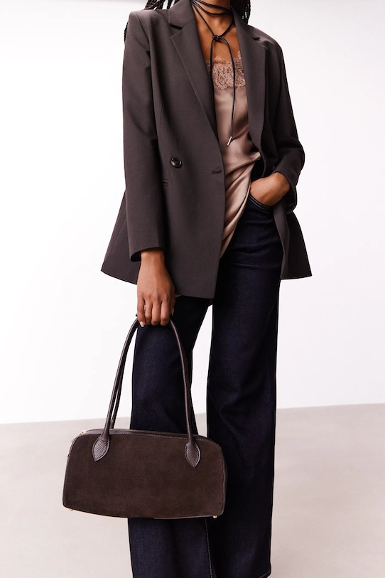 

Замшевая сумка Answear.LAB, коричневый