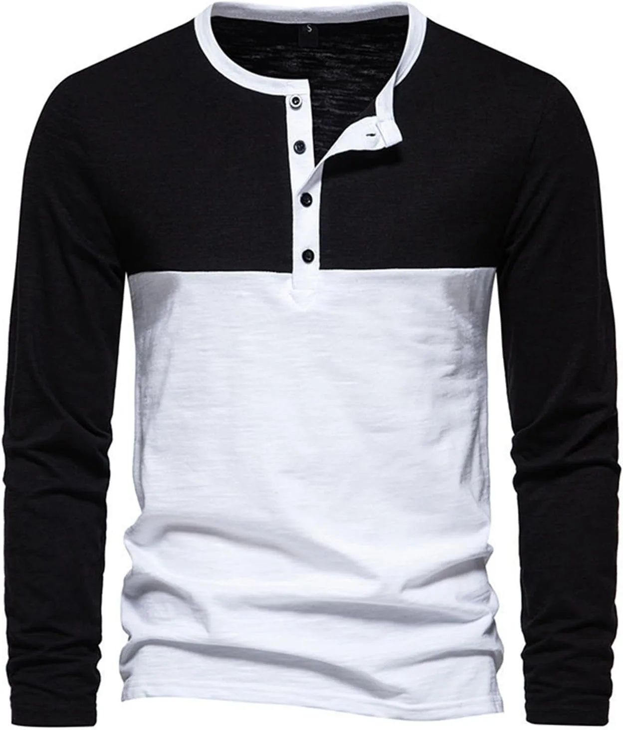 

Мужская футболка Henry Shirts с длинным рукавом и контрастными пуговицами evzosrz