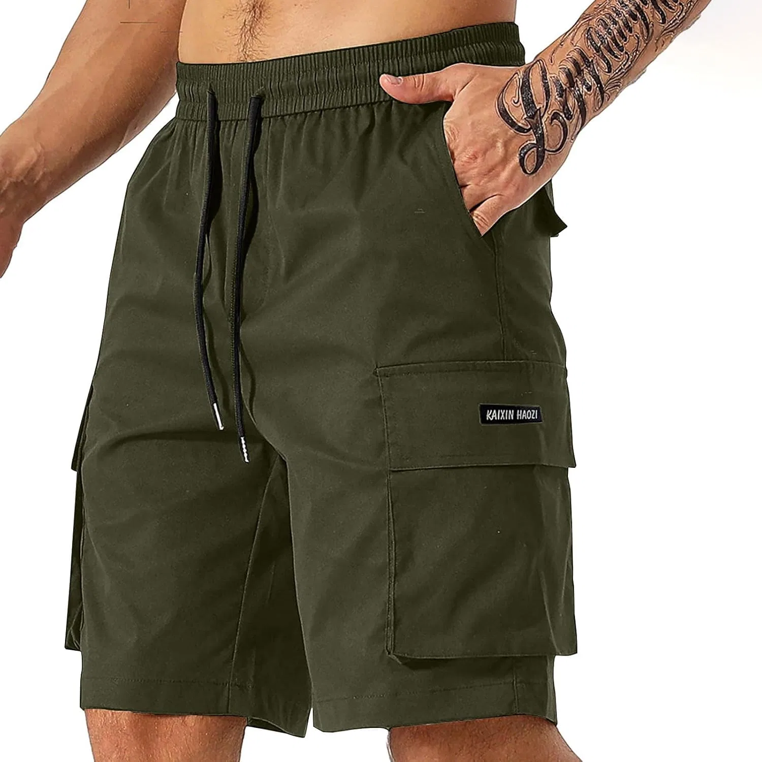 Шорты карго мужские, Army Green