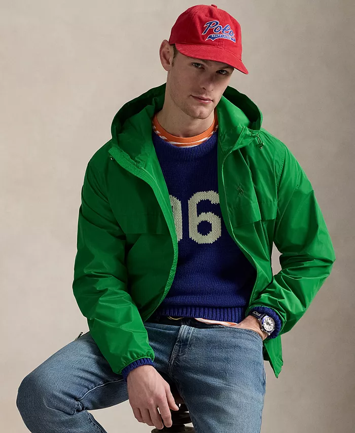 

Мужская легкая куртка с капюшоном Polo Ralph Lauren, зеленый