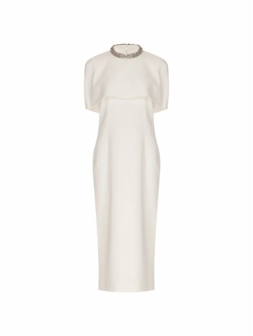 

Платье миди с кристаллами Roland Mouret, белый