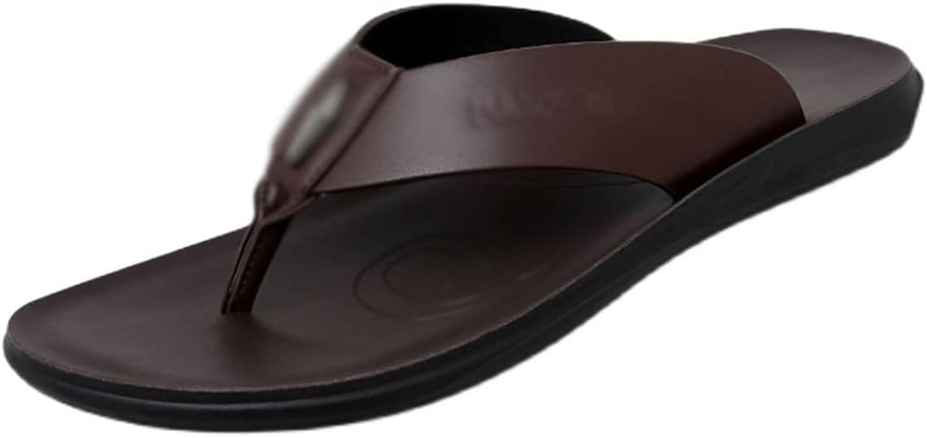 

Мужские кожаные шлепанцы для пляжа, мужские вьетнамки, сандалии (Цвет: коричневый, размер: 41, код) (Черный, размер: 38, код) Rgrfbghterdfvsz