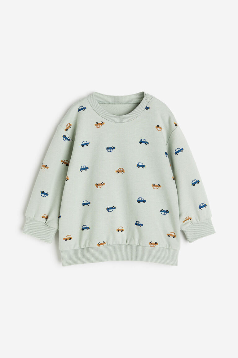 

Хлопковая толстовка H&M, зеленый