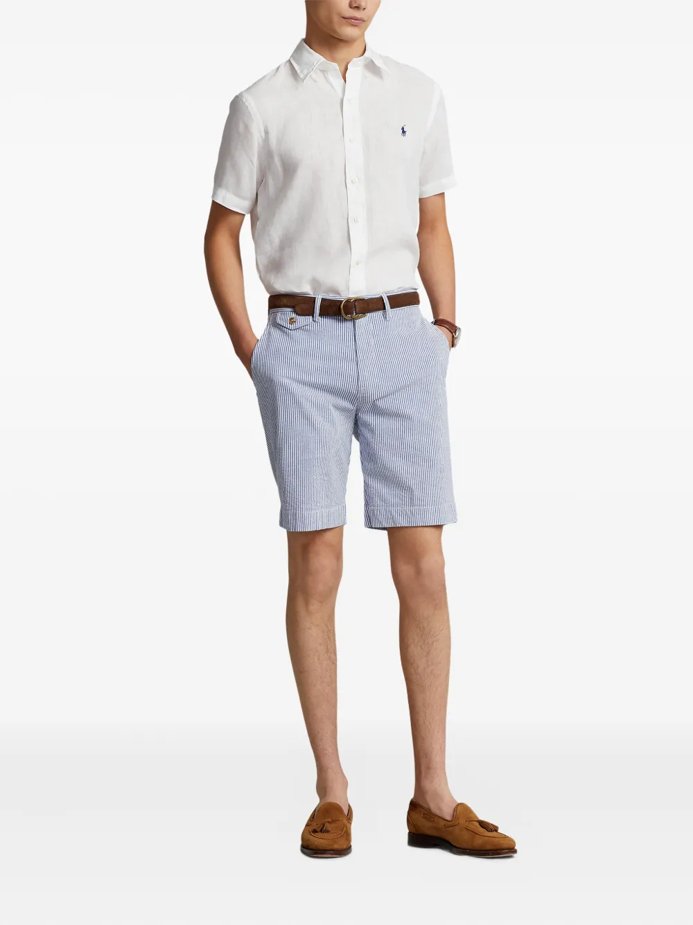 Рубашка с вышивкой Polo Ralph Lauren, белый — фото 2