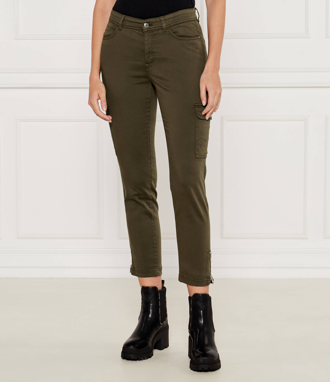 

Брюки Marc Cain Silea Slim Fit, оливково-зеленый