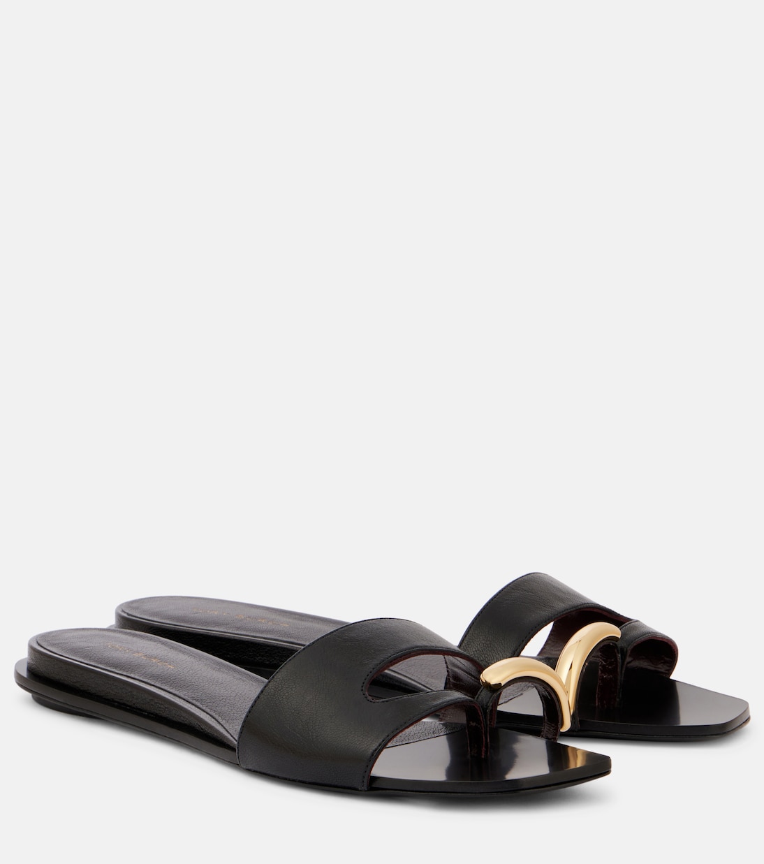 Кожаные сандалии Tory Burch, Perfect Black / Gold