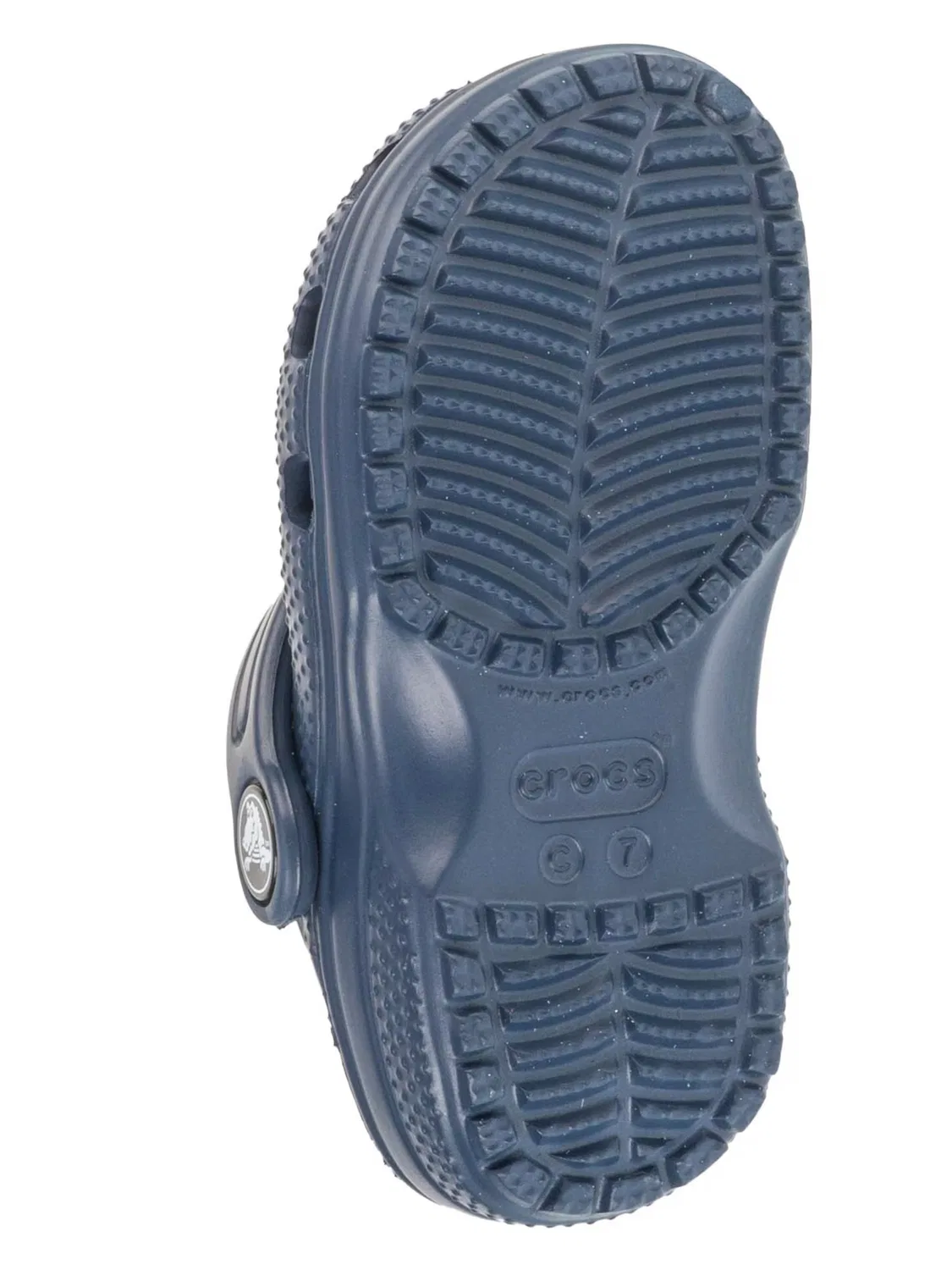 Сандалии Crocs Classic Clog Kids T темно-синего цвета — фото 3