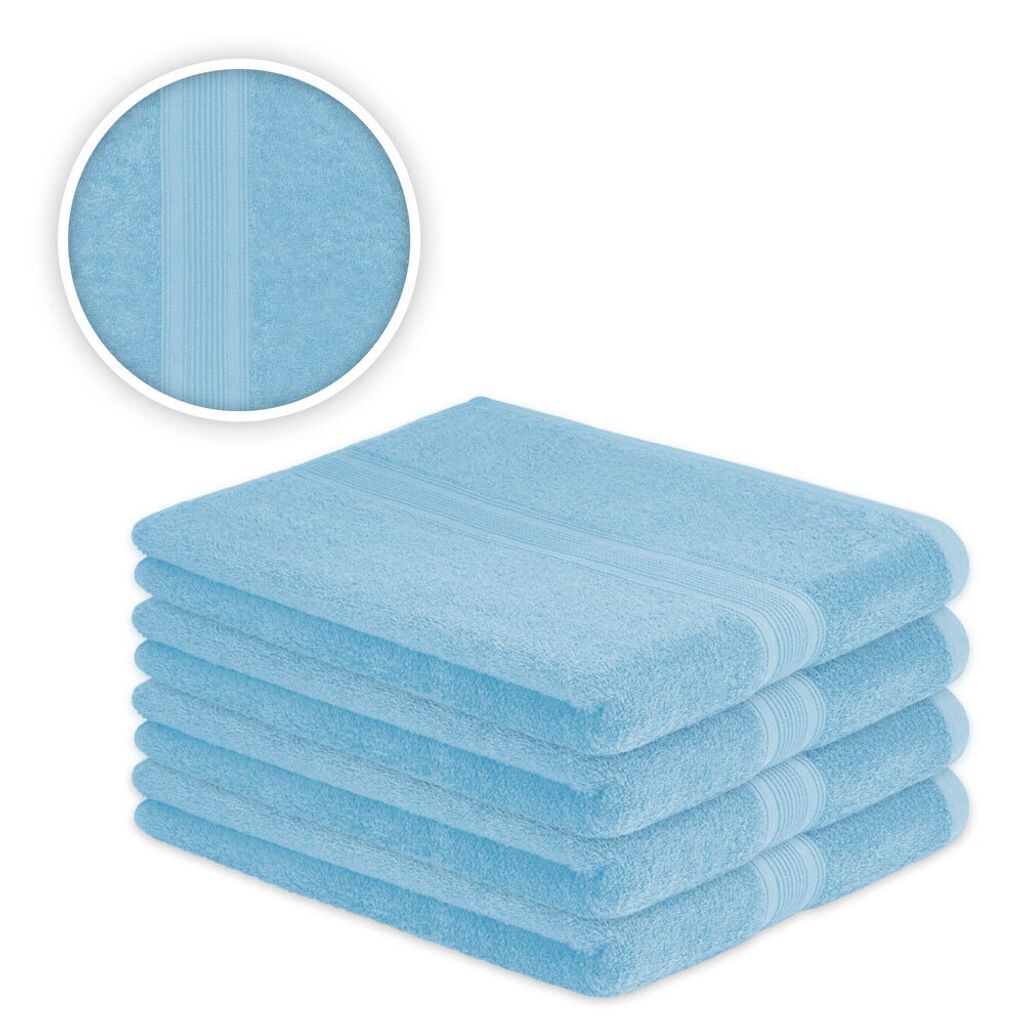 

Комплект полотенец эконом-класса хлопок 500 г/м² серебро 12 гостевых полотенец 30 х 50 см Südseetraum, светло-синий