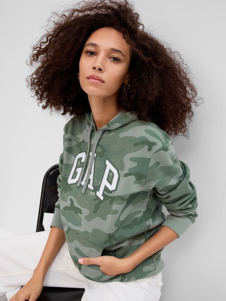 

Толстовка с логотипом и флисом Gap, зеленый