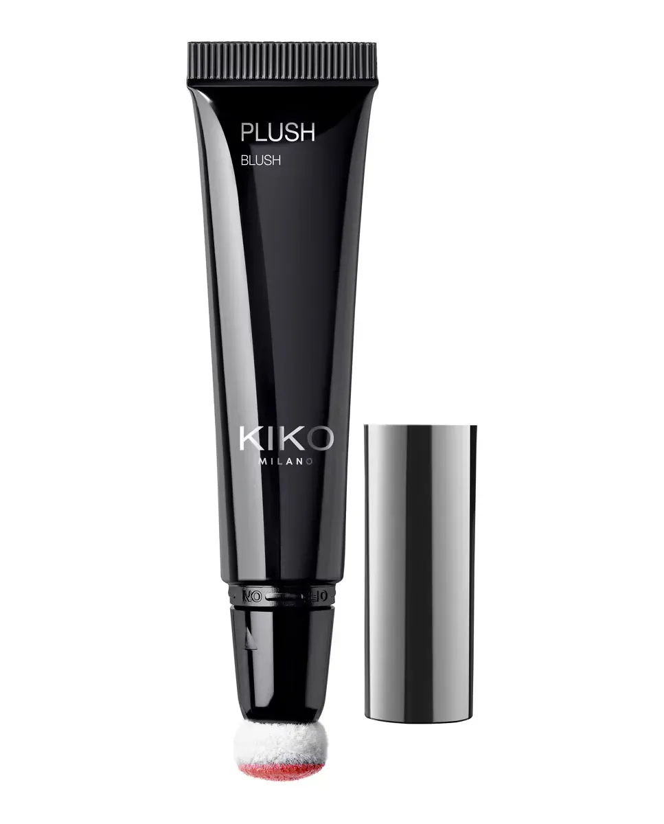 Жидкие румяна с аппликатором-спонжем Plush Blush Kiko Milano, 02 Crystal Coral