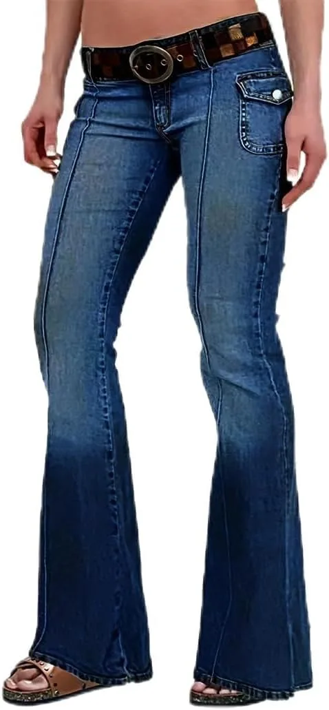 

Джинсы Flare для женщин с высокой посадкой и расклешенным низом Xadsfeel