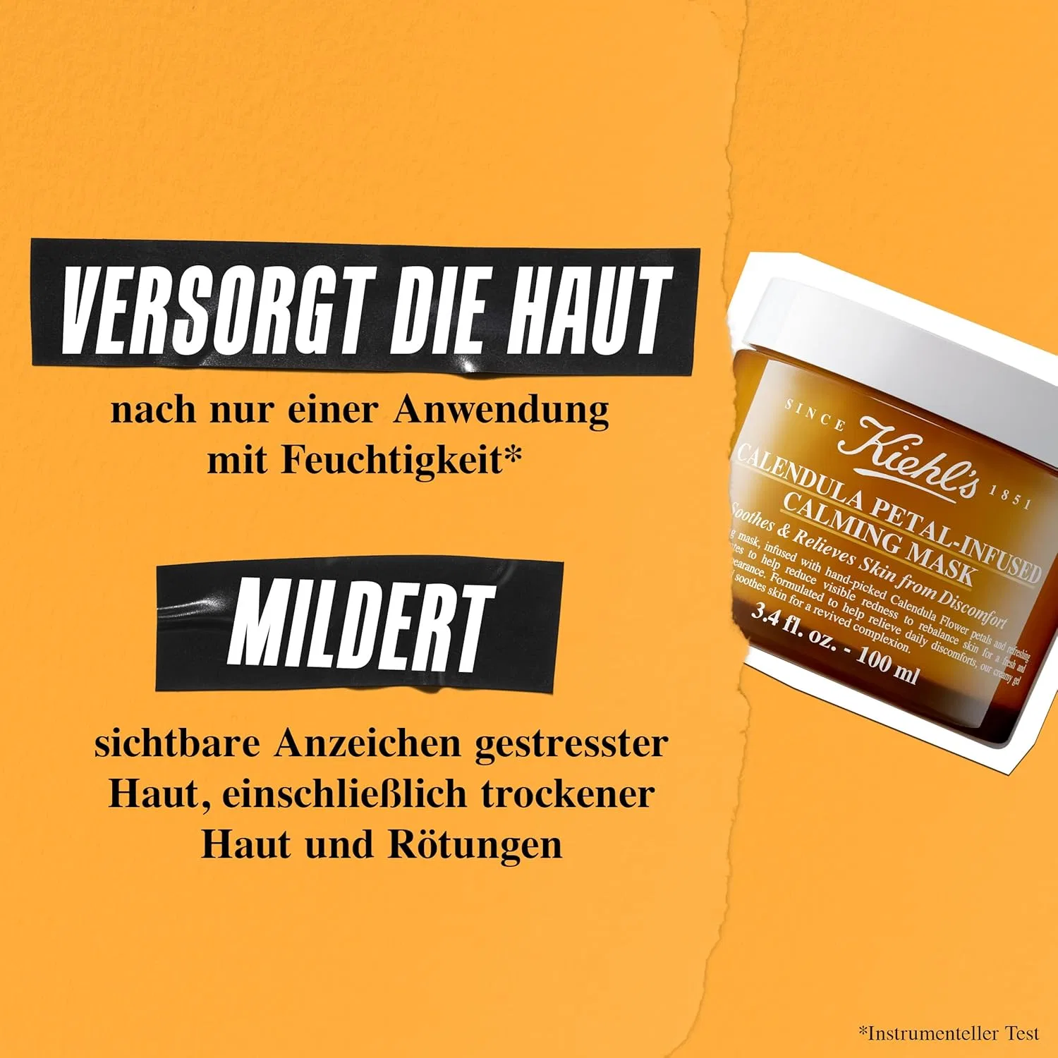 Маска для лица Kiehl's — Охлаждающая гелевая «Calendula Petal-Infused Calming Mask» от, 100 мл — фото 3