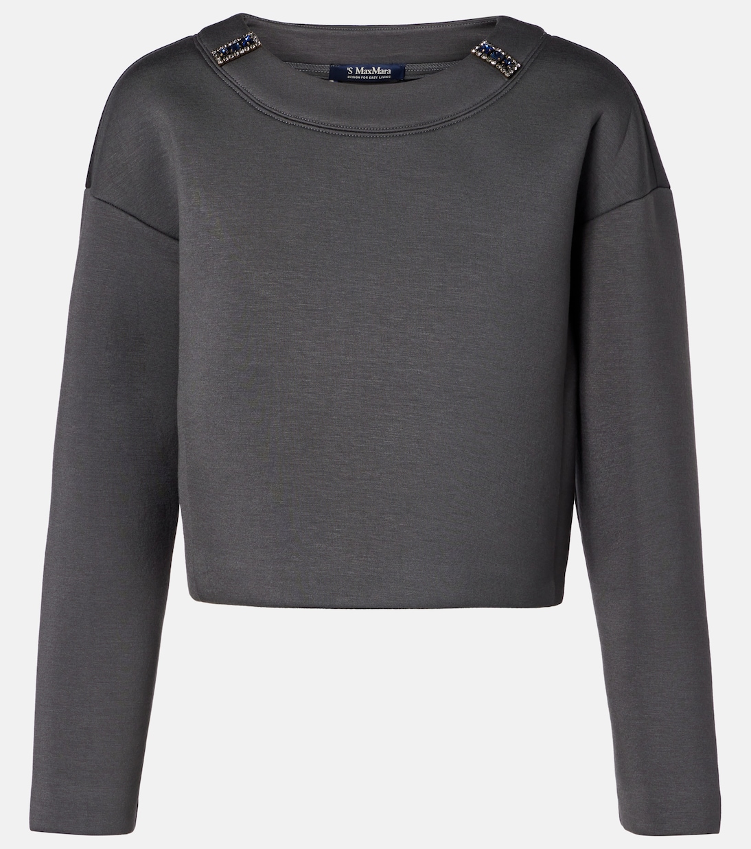 

Джерси свитер с декоративными элементами S Max Mara, Grigio