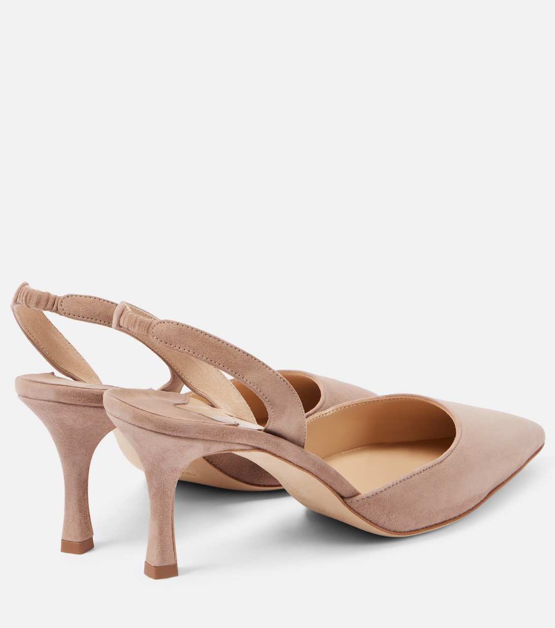 Кариолин 70 замшевые босоножки на шпильке с открытой пяткой Manolo Blahnik, 2504 Dnud — фото 2