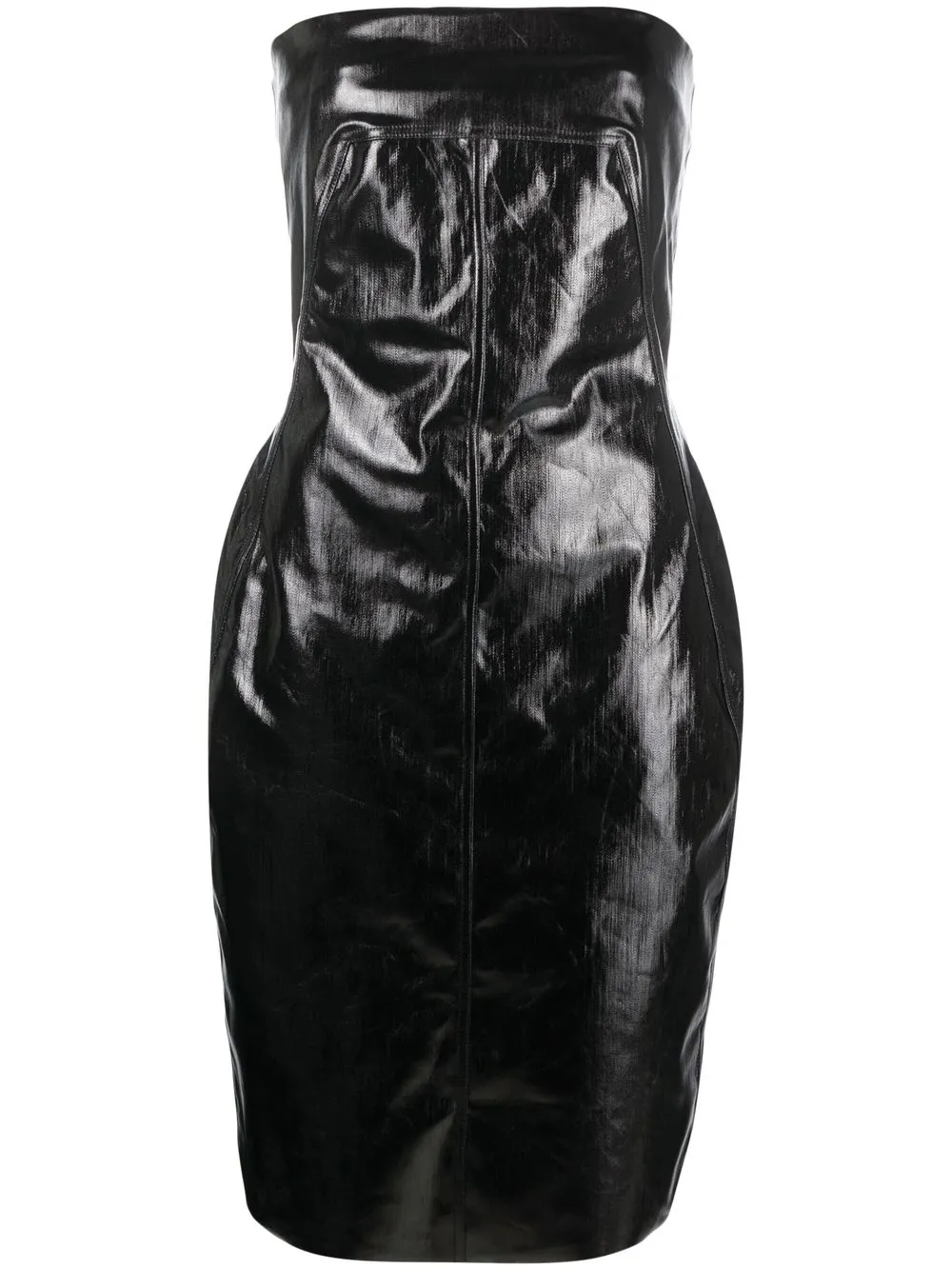 

Платье без бретелей с квадратным вырезом Rick Owens, черный