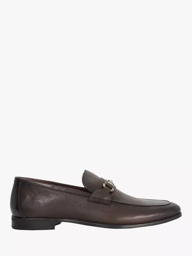Лоферы Seymore Wide Fit из кожи с гибкой подошвой Dune London, Brown