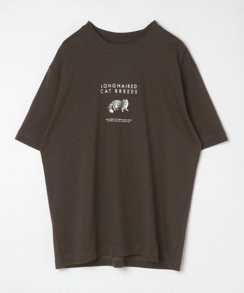 

Футболка с графическим принтом, короткий рукав GLOBAL WORK, темно-коричневый