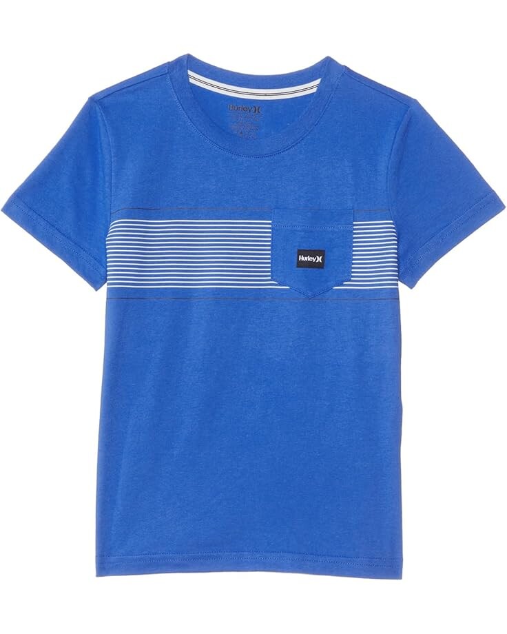 

Толстовка Hurley Kids One Pocket T-Shirt, цвет Santiago Blue