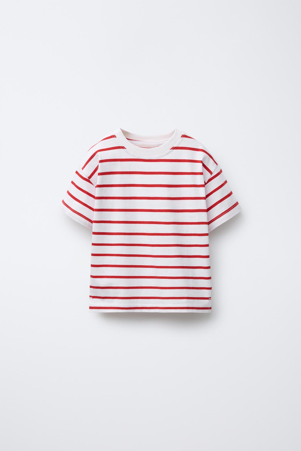 

Футболка в полоску ZARA, красный