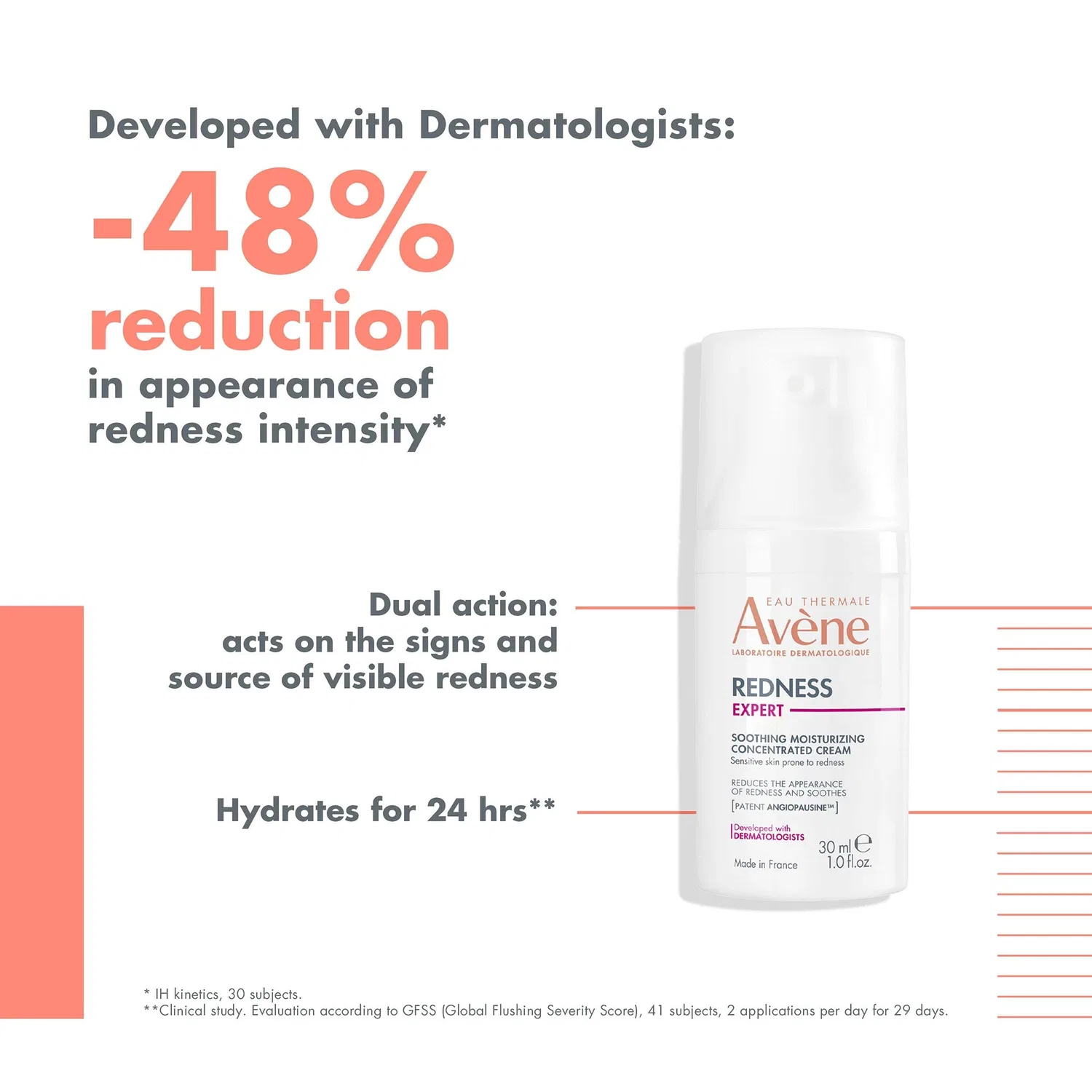 Крем для лица Avene — Успокаивающий увлажняющий концентрированный для проблемной кожи, склонной к покраснению, 30 мл — фото 2