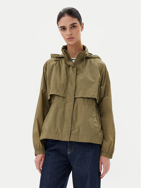 

Ветровка свободного кроя WW0WW46444 Tommy Hilfiger, хаки